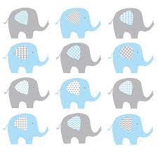 Baby Elephant Clip Art Blue And Grey Elephant Baby Boy By Ciriart Elephant Baby Showers Baby Elephant Baby Boy Shower