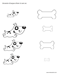 Associe Chaque Chien A Son Os Activite A Imprimer Free Preschool Worksheets School Activities Preschool Worksheets