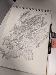 Drew Up This Ireland Inspired Map Whilst At Work Comments And Critiques Are Always Welcome Mapmaking In 2021 Fantasy Map Making Cartography Map Fantasy Map