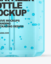 Sanitizing Gel Bottle With Dispenser Mockup In Bottle Mockups On Yellow Images Object Mockups