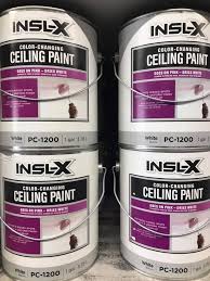 I've enjoyed great results in one room with the glidden paint that goes on pink and dries white. Need To Brighten Up Your Ceilings Warehouse Paint Company Facebook