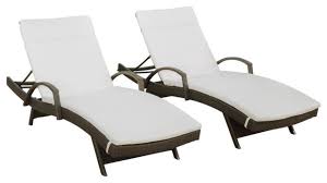 White pool chaise lounge chairs. Gdf Studio Olivia Outdoor Chaise Lounge Chair With Off White Cushion Set Of 2 Tropical Outdoor Chaise Lounges By Gdfstudio Houzz