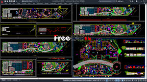 Full indoor swimming pool dwg project example of autocad drawing in dwg format. Recreational Sports Center Dwg