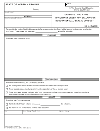 You will need this kind of letter to counter any unfounded allegations, request for a refund after the purchase of fake items and respond to any false allegations in a court proceeding among others. Form Aoc Cv 324 Download Fillable Pdf Or Fill Online Order Setting Aside No Contact Order For Stalking Or Nonconsensual Sexual Conduct North Carolina Templateroller