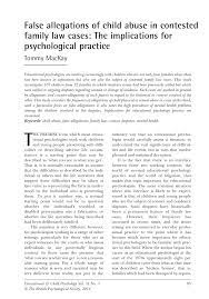 But this defeats the purpose of communication. Pdf False Allegations Of Child Abuse In Contested Family Law Cases The Implications For Psychological Practice