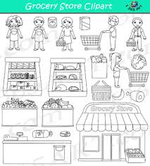 Commercial use cartoon of referee black white vector clip art image number 390750. Grocery Store Clipart Shopping By I 365 Art Clipart 4 School Tpt