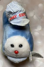 Vtg Eden Blue Train Plush Baby Express Toy Musical Key Working Railroad  Song 8”