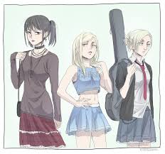  #yumikuri #yumihisu #historia reiss #ymir fritz #ymir x christa #ymir x historia #attack on titan #shingeki no kyojin #aot #snk #christa lenz #aot fanart #snk fanart #digital art #yuri #my art #fanart #illustration. 
