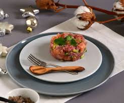 Asiatisches Thunfisch Lachs Tatar Rezept Lebensmittel Essen Tartar Rezept Vorspeisenrezepte