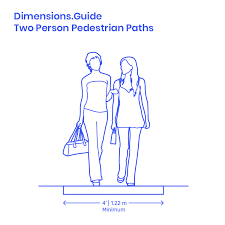 A final foundational difference between walkways and pathways is their width. Two Person Pedestrian Path Dimensions Drawings Dimensions Com