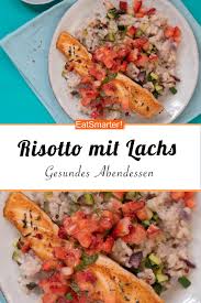 Risotto Mit Lachs Und Erdbeeren Rezept Gesundes Abendessen Fitness Lebensmittel Abendessen