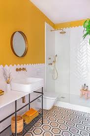 Bathroom tile sizes vary from tiny mosaic tiles to gigantic tiles which can reach meters in length. 25 Cheerful Yellow Bathroom Decor Ideas Shelterness