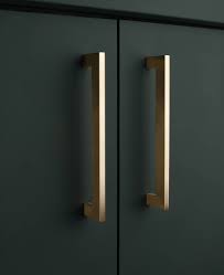 Installation of new cabinet, handyman sets door handles. Square Door Handles Gamma Kitchen Door Handles In Three Finishes