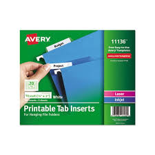 Maybe you would like to learn more about one of these? Avery Tabs Inserts For Hanging File Folders Ave11136 Shoplet Com