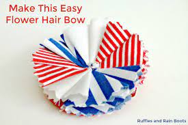 Plastic or fabric flags work best—paper flags will wither as the water. Easy Hair Clip Tutorial