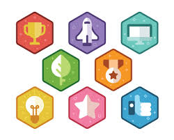 Give Your Course A Bright Arcade Style With These Game Style Badges And If You D Like To Tweak The Color Scheme No Problem Yo Gamification App Badges Badge