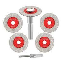 Mini Diamond Glass Cutting Disc - FOCSTOL 5pcs 1-3/16 Inch(30mm) Glass Saw  Blade and 1pc 1/4 Inch(6mm) Round Shank for Glass Jade Marble Granite ...