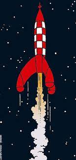 Tin Tin S Rocket Tintin Comic Art Space Art