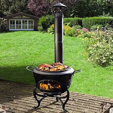 Terrassen Kaminofen Warmen Grillen Kochen Kaminofen Kamin Kochen