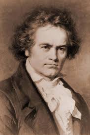 Ludwig Van Beethoven in Portrait by Carl Jaeger' Art Print