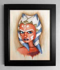 16x20 Framed Ahsoka Tano Clone Wars Oil Painting On Wood Star Wars Art Clone Wars Art Star Wars Ahsoka