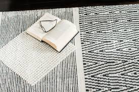 Black And White Woven Rug Xander Area Rug Grey Woven Rug Jute Rug Grey Geometric Rug