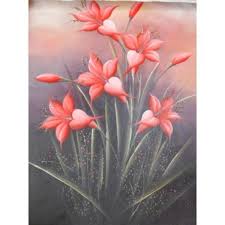  Lukisan Objek Motif Bunga Tulip Dimensi 80x60 Cm Bahan Kain Kanfas Cocok Digunakan Sebagai Hiasan Dinding Atau Dinding Bunga Bunga Tulip Lukisan Dinding