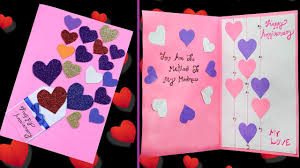 Make anniversary card for husband and wife. How To Make A Beautiful Greeting Card For Anniversary Diy Anniversary Card