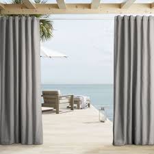 Outdoor Solid Curtains Light Gray