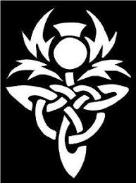 Colored version of the tribal thistle (st. 81 Scottish Thistle Tattoo Ideas Thistle Tattoo Scottish Thistle Tattoo Scottish Thistle