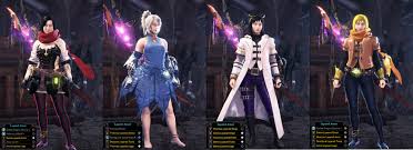 I Decided To Try To Make Team Rwby In Monster Hunter World Rwby Monster Hunter World Rwby Team Rwby