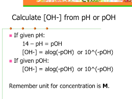 What is the concentration of oh? Acids Bases And Salts Ppt Video Online Download