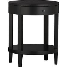 Lasalle Round Nightstand In Nightstands Crate And Barrel Black Satin Laquer 20 Dia 25 H Good Fung Sh Round Nightstand Nightstand Bedside Tables Nightstands