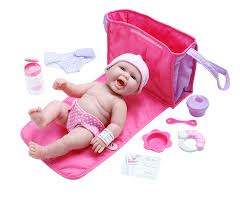 Jc Toys 13 All Vinyl La Newborn Realistic Baby Doll Diaper Changing Bag Gift Set Perfect For Children 2 Walmart Com