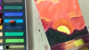 Soft Pastel Drawing Sunset Easy How To Draw With Pastel Youtube Drawing Sunset Soft Pastels Drawing Soft Pastel