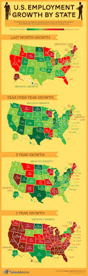 Infographic U S Employment Growth Trends By State Infographic Marketing Jobs Job Hunting