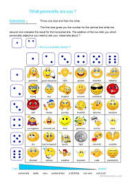 The first and still the best: Personality Dice Game English Esl Worksheets For Distance Learning And Physical Classrooms