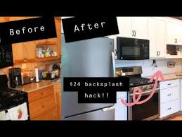 This would only be my recommendation, though, for dry areas like bathroom walls that aren't in a shower/wet area, or the kitchen backsplash, or like i did in my laundry room. Diy Kitchen Backsplash Makeover For 24 How To Paint Kitchen Backsplash And Kitchen Cabinets Youtube