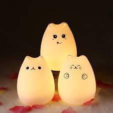 2020 Led Night Light Cute Cat Lamp Colorful Light Silicone Cat Night Lights 2 Modes Children Cute Night Lamp Bedroom Rechargeable Touch Sensor From Rainbowmemo 11 86 Dhgate Com