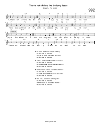 Hymn There S Not A Friend Like The Lowly Jesus