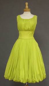 Vintage Formal Wear Chartreuse Dress Vintage Outfits Vintage Formal Wear