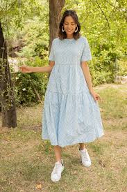 Kisa Kol Fisto Kumas Elbise Bebe Mavisi 2020 Elbise The Dress Moda Stilleri