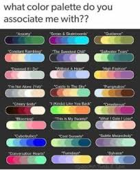 Colour Palette Meme By Lichenpatch Color Palette Challenge Color Palette Palette Art