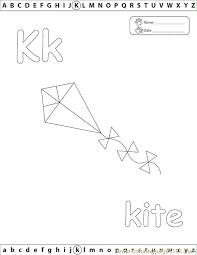 Didactic alphabet to color it, with letter k and kite, vector illustration. K Kite Edu Coloring Page For Kids Free Alphabets Printable Coloring Pages Online For Kids Coloringpages101 Com Coloring Pages For Kids