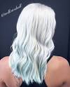 Medium Blonde Hair With Blue Ends