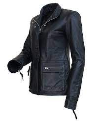 Fatigue Black Leather Women Jacket