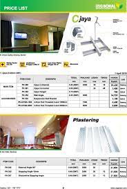 Teknologi anti lendut gypsum jayaboard juga didukung dengan bobot papan yang ringan sehingga mudah untuk dipasang maupun dipotong sesuai dengan kebutuhan. Daftar Harga Gypsum Jayaboard Dan Accessories Di Malang Plafon Dan Partisi Gypsum Grc Kalsiboard Di Malang