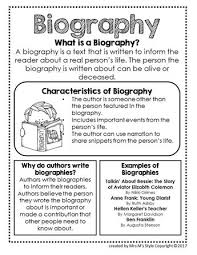 List Of Pinterest Biography Anchor Chart Autobiography And