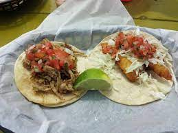 Both were great (the tangy was my favorite!) we found the staff to be fun and we loved the atmosphere of their out door eating patio. Carnita Taco Fish Taco Picture Of Sharky S Albuquerque Tripadvisor