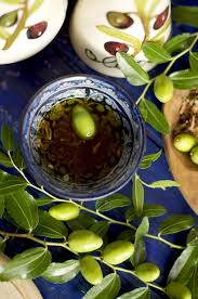 The Olive Oil In The Cup Branch Of An Olive Tree With Fresh Olives Green Olives In The Garden On A Wooden Board A Jug For Oil Italian Classics Olives Of